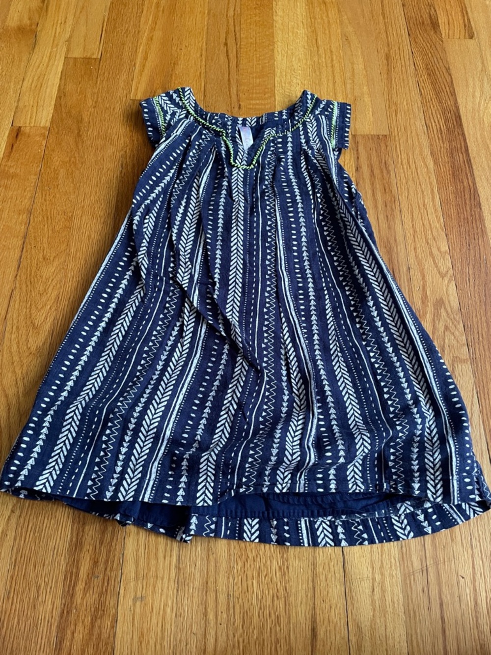 Girls Cherokee Blue Aztec Print Summer Dress